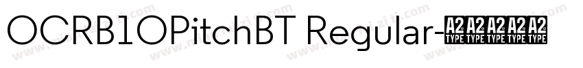 OCRB1OPitchBT Regular字体转换